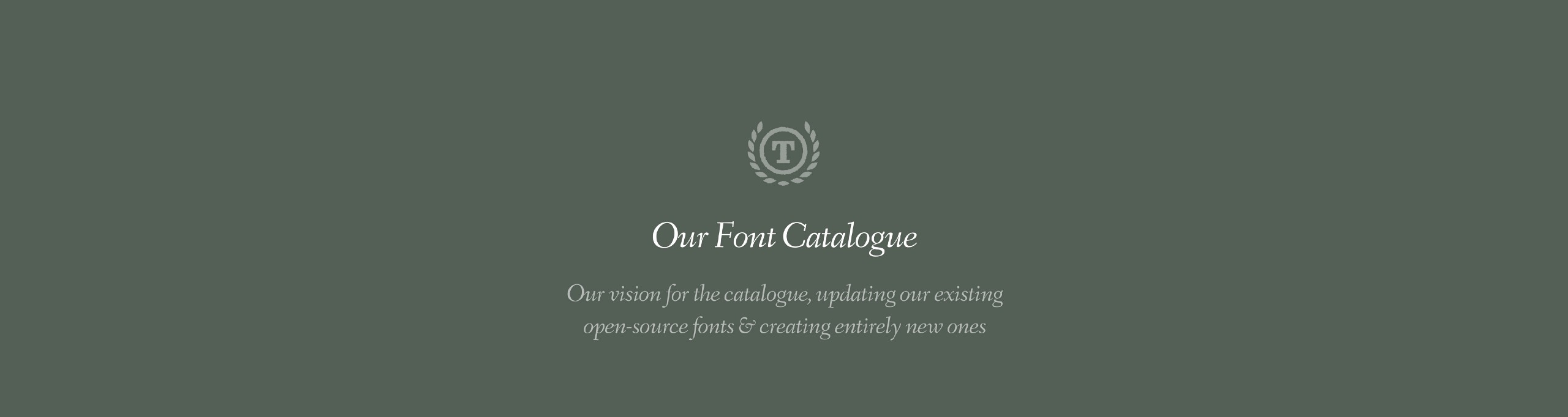 Our Font Catalogue