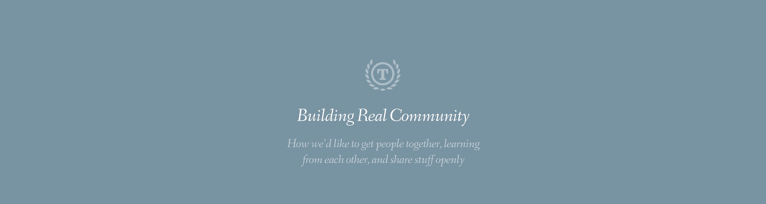 Building Real Community